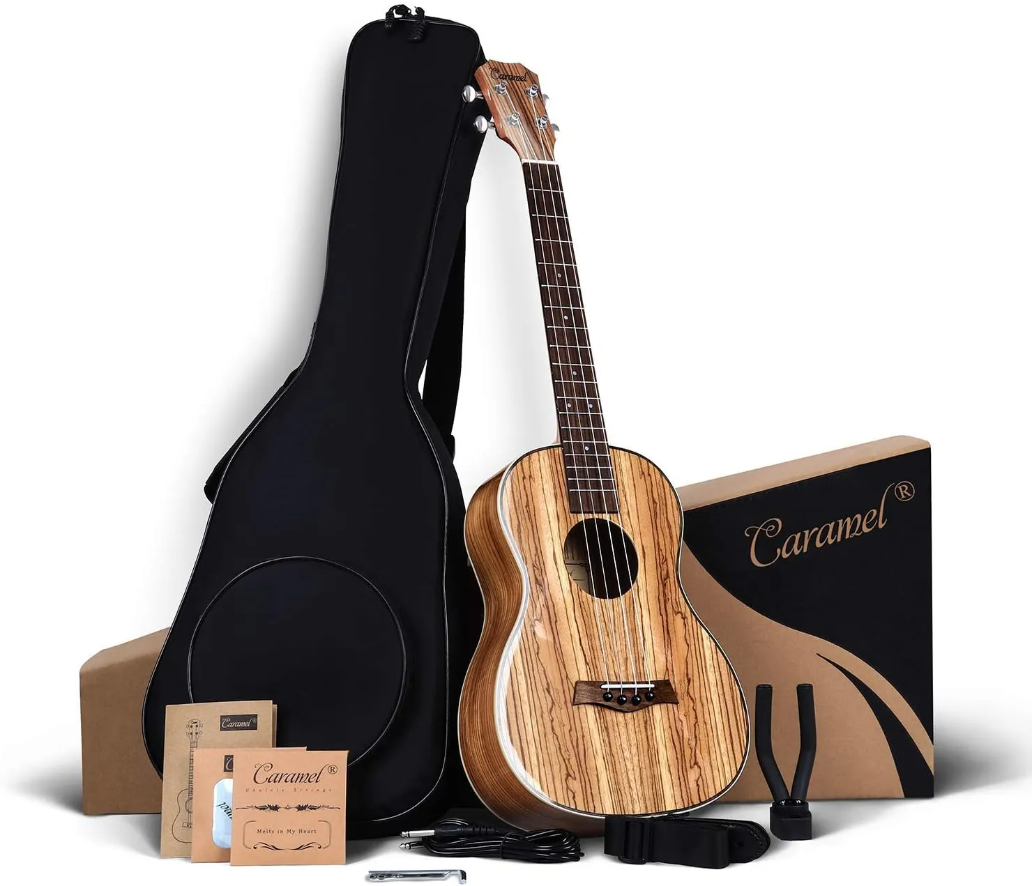 Укулеле Caramel CB103A Zebrawood Baritone Ukulele Pack