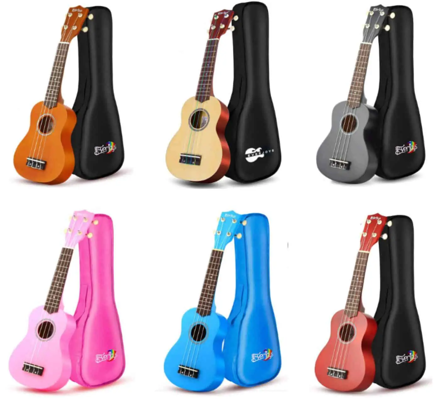 Укулеле Everjoys Colorful Soprano Ukulele Starter Pack