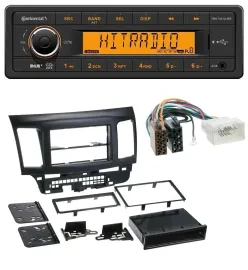 Continental 1DIN DAB MP3 AUX USB Autoradio für Mitsubishi Evo Lancer (ab 2008)