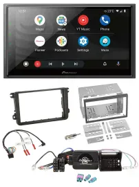 Pioneer USB 2DIN DAB Lenkrad Bluetooth Autoradio für VW Passat Polo Scirocco Sha