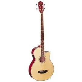 Oscar Schmidt OB100N Acoustic Electric Bass with Gig Bag in a NATURAL Finish