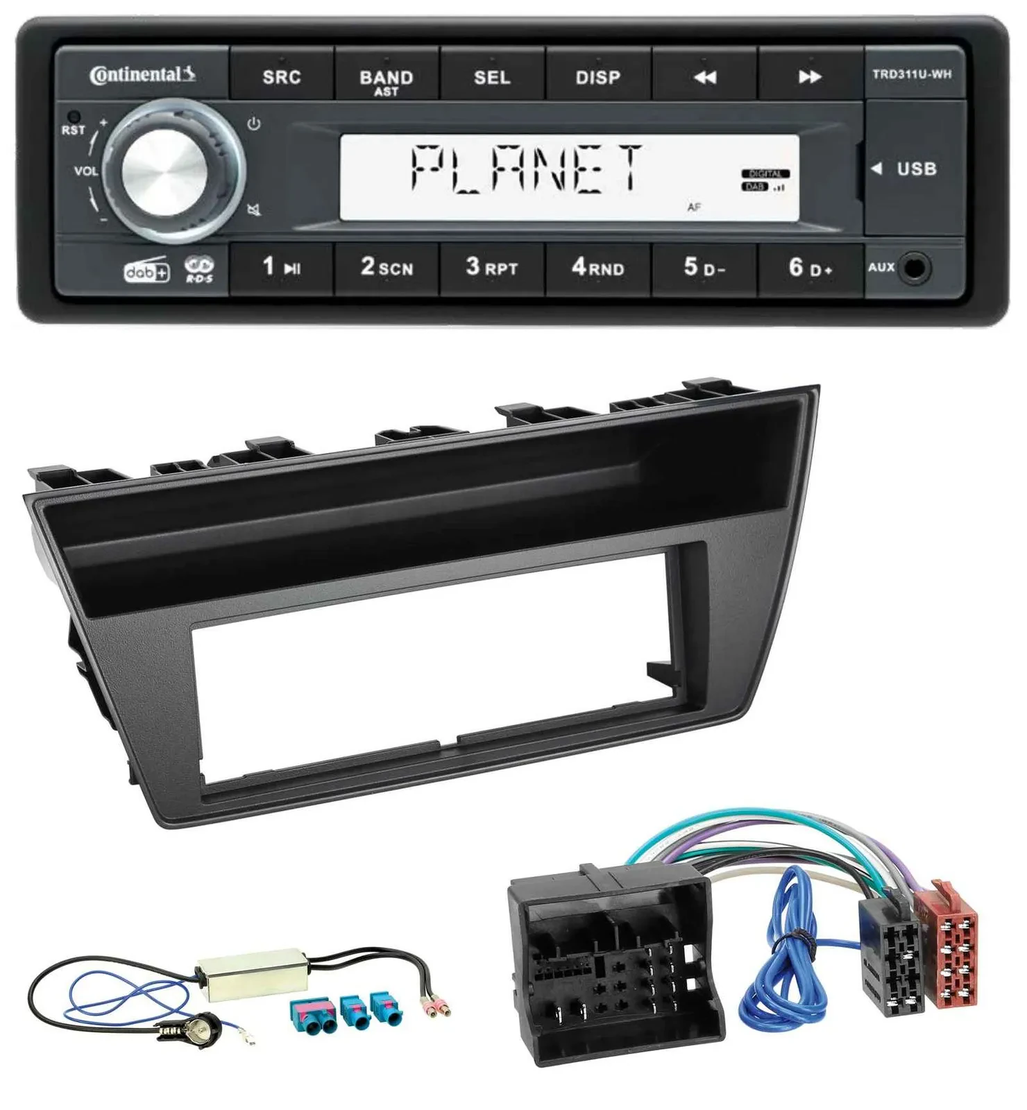 Continental MP3 AUX USB DAB 1DIN Autoradio für Skoda Fabia III (2014-2020)