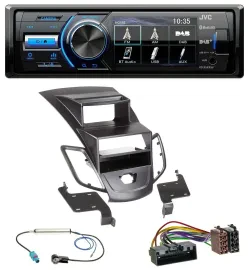 JVC Bluetooth MP3 USB DAB Autoradio für Ford Fiesta 10-17 Display schwarz