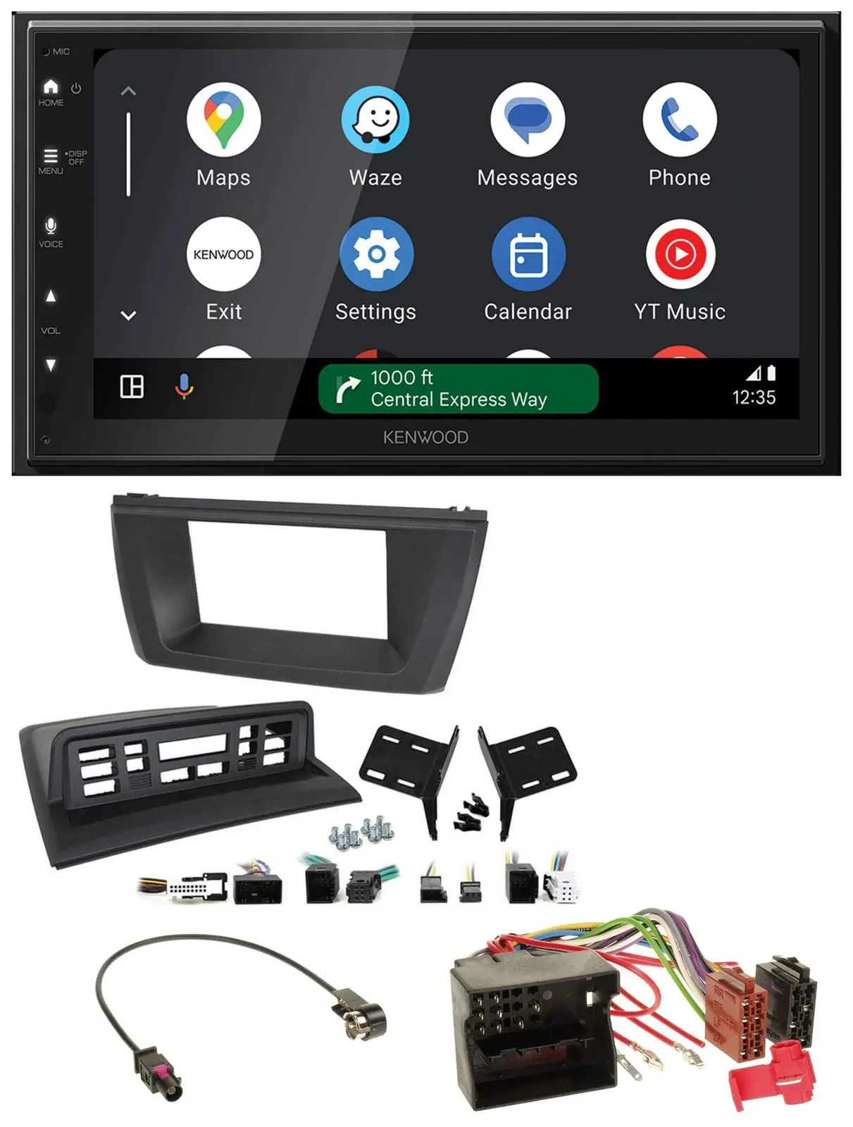 Kenwood DAB Bluetooth USB MP3 2DIN Autoradio für BMW X3 E83 2004-2010 mittig