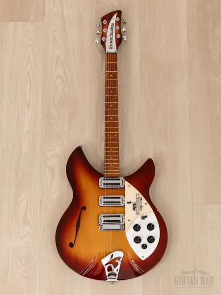 Электрогитара полуакустическая Rickenbacker 1998PT Pete Townshend Signature Rose Morris Model SSS Fireglo w/case USA 1987