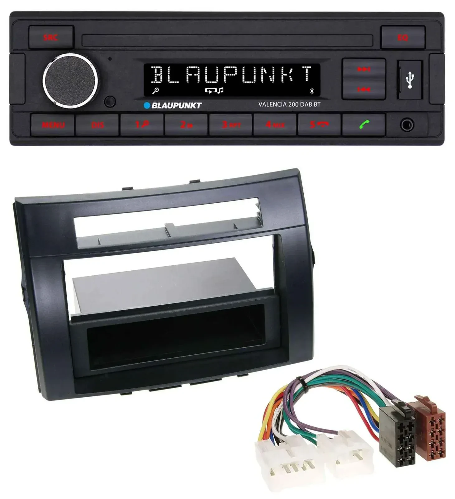 Blaupunkt DAB MP3 Bluetooth USB Autoradio für Toyota Corolla Verso 04-09 schwarz