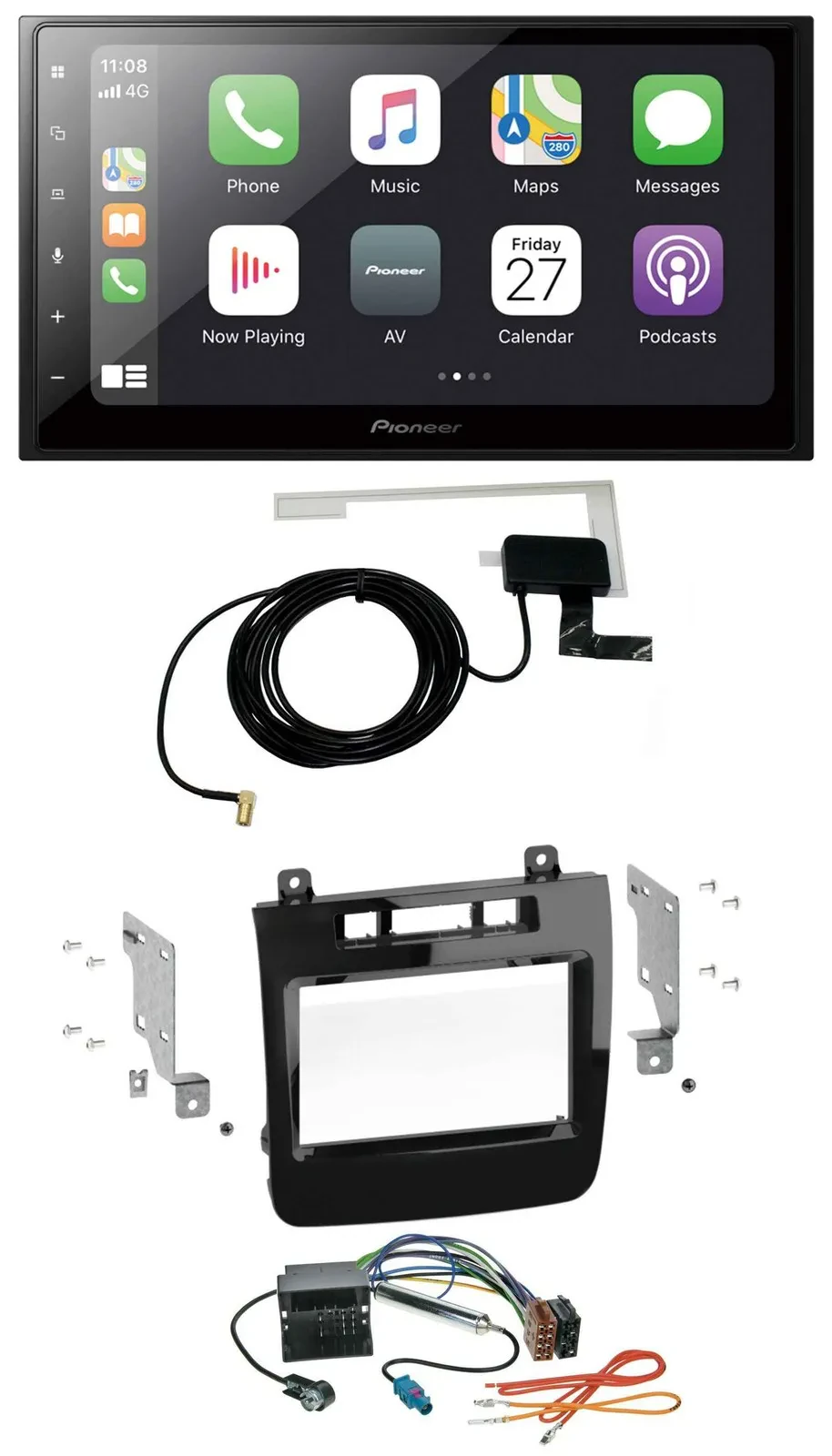 Pioneer USB MP3 2DIN Bluetooth DAB Autoradio für VW Touareg (2010-2014)