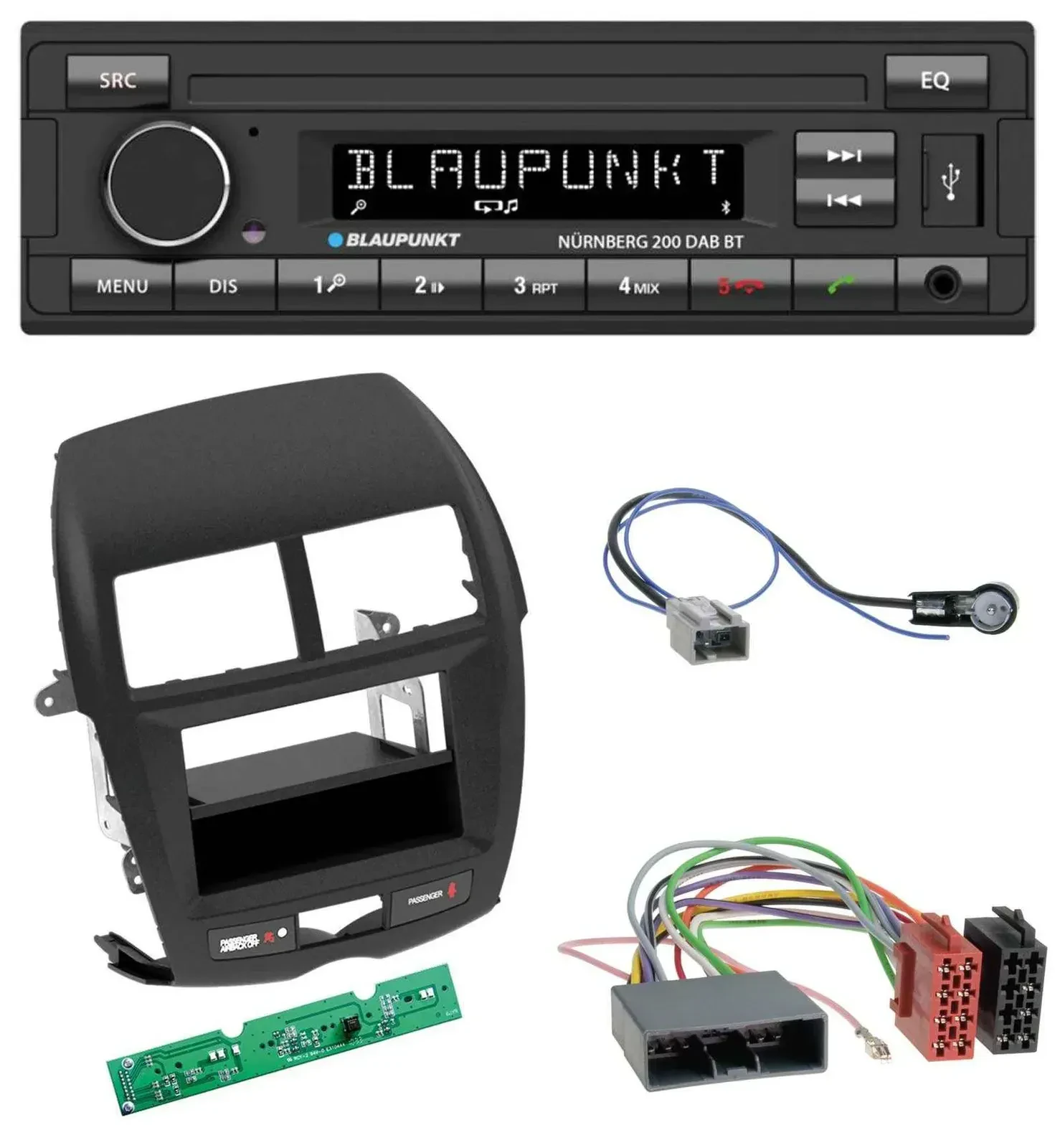 Blaupunkt USB DAB MP3 Bluetooth Autoradio für Mitsubishi ASX (2010-2014)