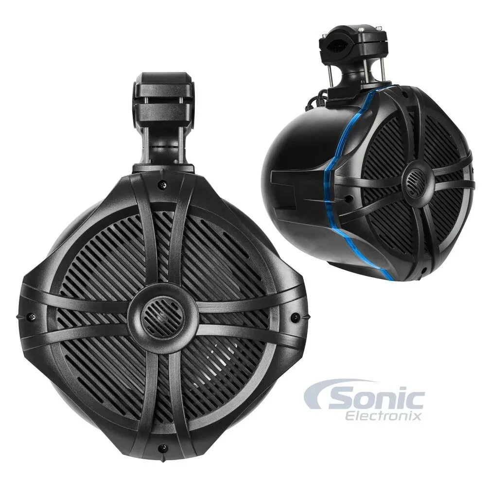 Belva BT8RGB 300W RMS 8" Marine Tower Speakers with LED Lighting Open Box, Great