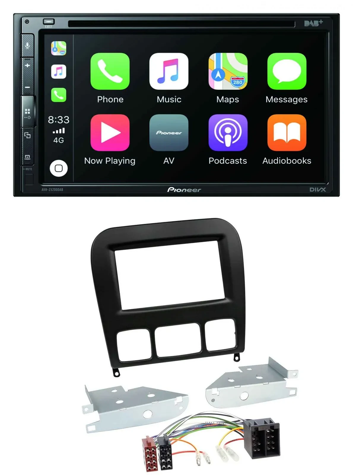 Pioneer DVD 2DIN MP3 DAB Bluetooth USB Autoradio für Mercedes S-Klasse 1998-2005