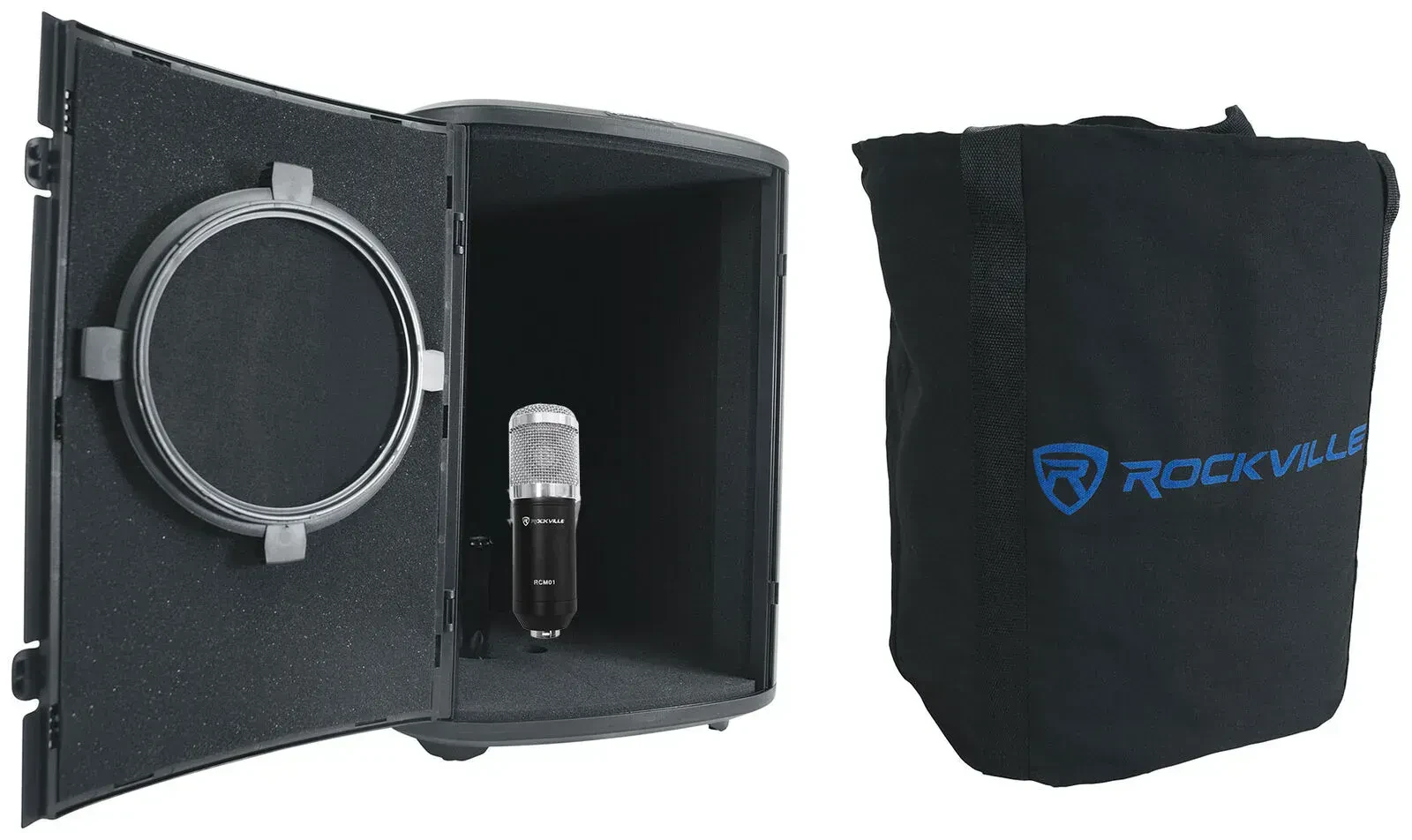 Микрофон Rockville RCM01+ISOBOX конденсаторный, студийный, с изоляционным экраном (набор)