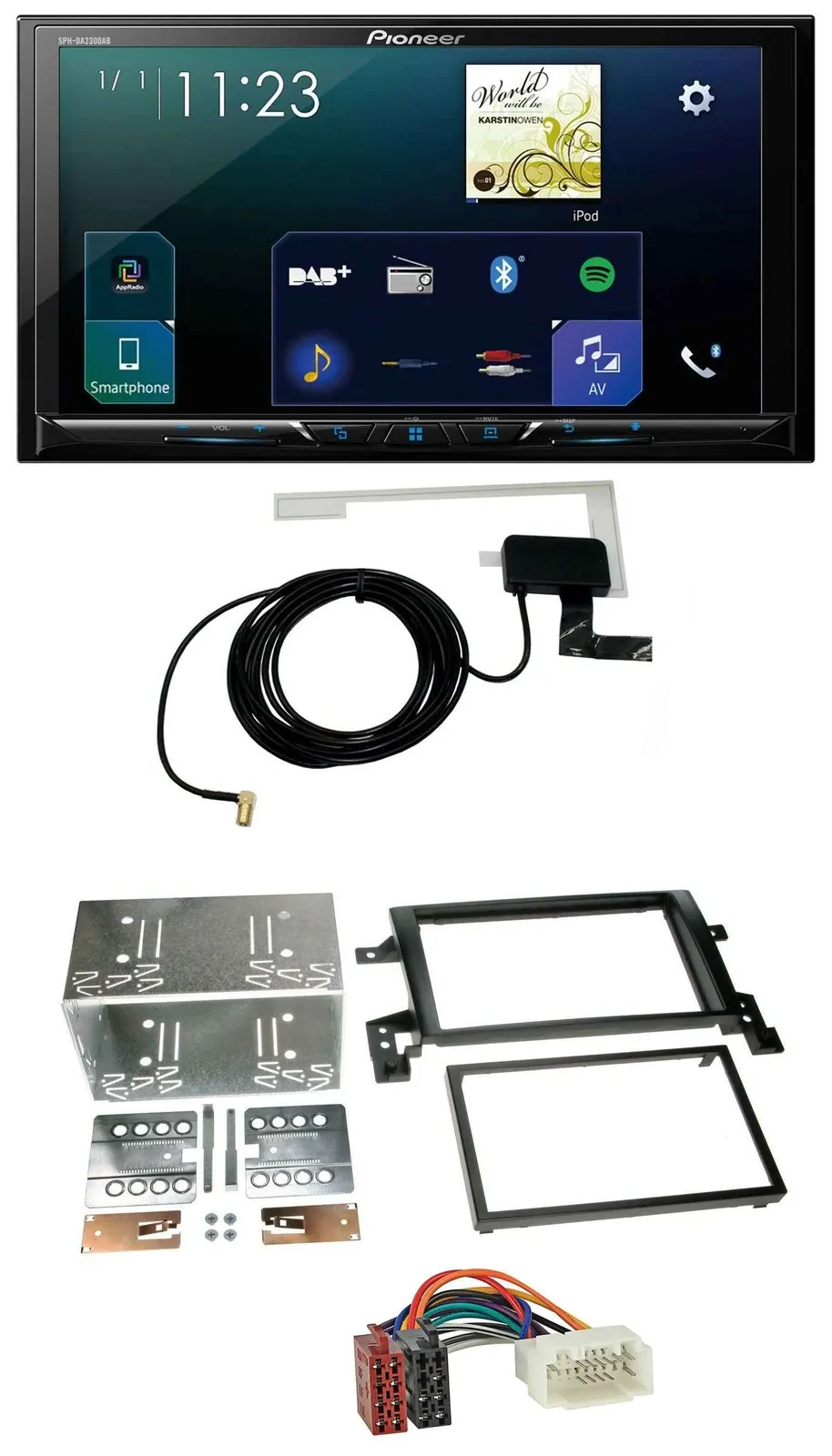 Pioneer 2DIN DAB USB MP3 Bluetooth Autoradio für Suzuki Grand Vitara ab 2005