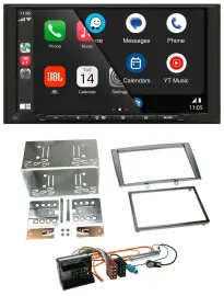 JBL USB 2DIN MP3 Bluetooth AUX Autoradio für Peugeot 308 07-09 silber
