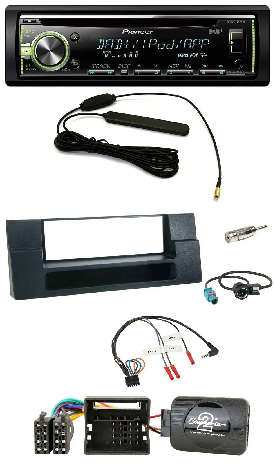 Pioneer MP3 USB CD DAB Lenkrad Autoradio für BMW 5er 01-04 E39 Aktivsystem Ablag