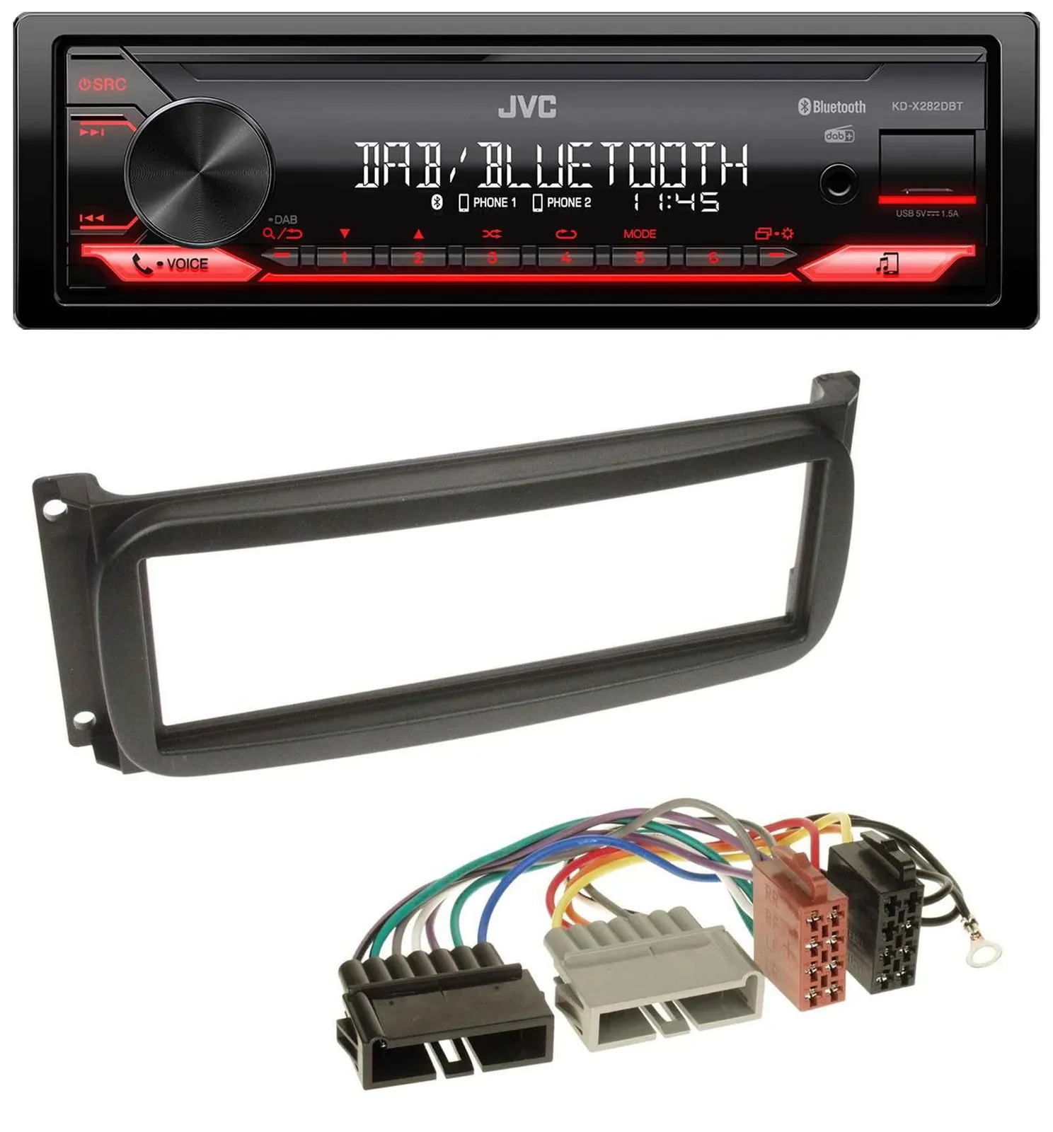 JVC Bluetooth USB DAB MP3 Autoradio für Chrysler Grand Voyager Neon PT Cruiser S