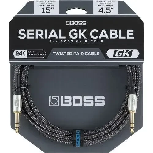 Аудиокабель для Serial GK Boss BGK-15 4.5 м 1/4" TRS–1/4" TRS, серый