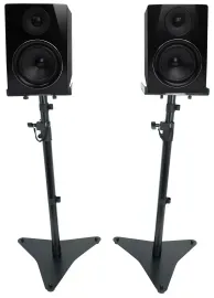 (2) Rockville APM6B 6.5" 350w Powered Studio Monitors Speakers+Adjustable Stands