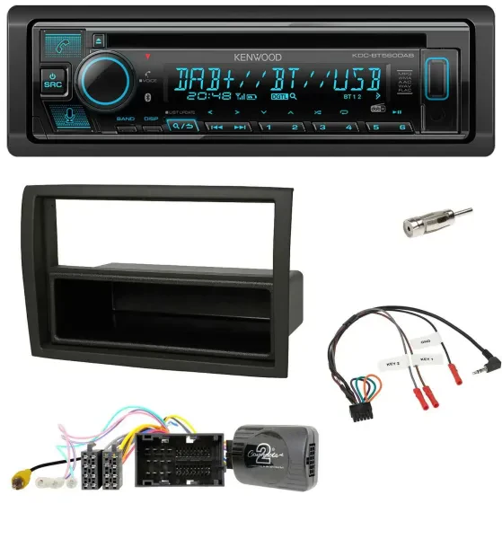 Kenwood Bluetooth DAB CD Lenkrad USB Autoradio für Citroen Jumper 2014-2021 schw