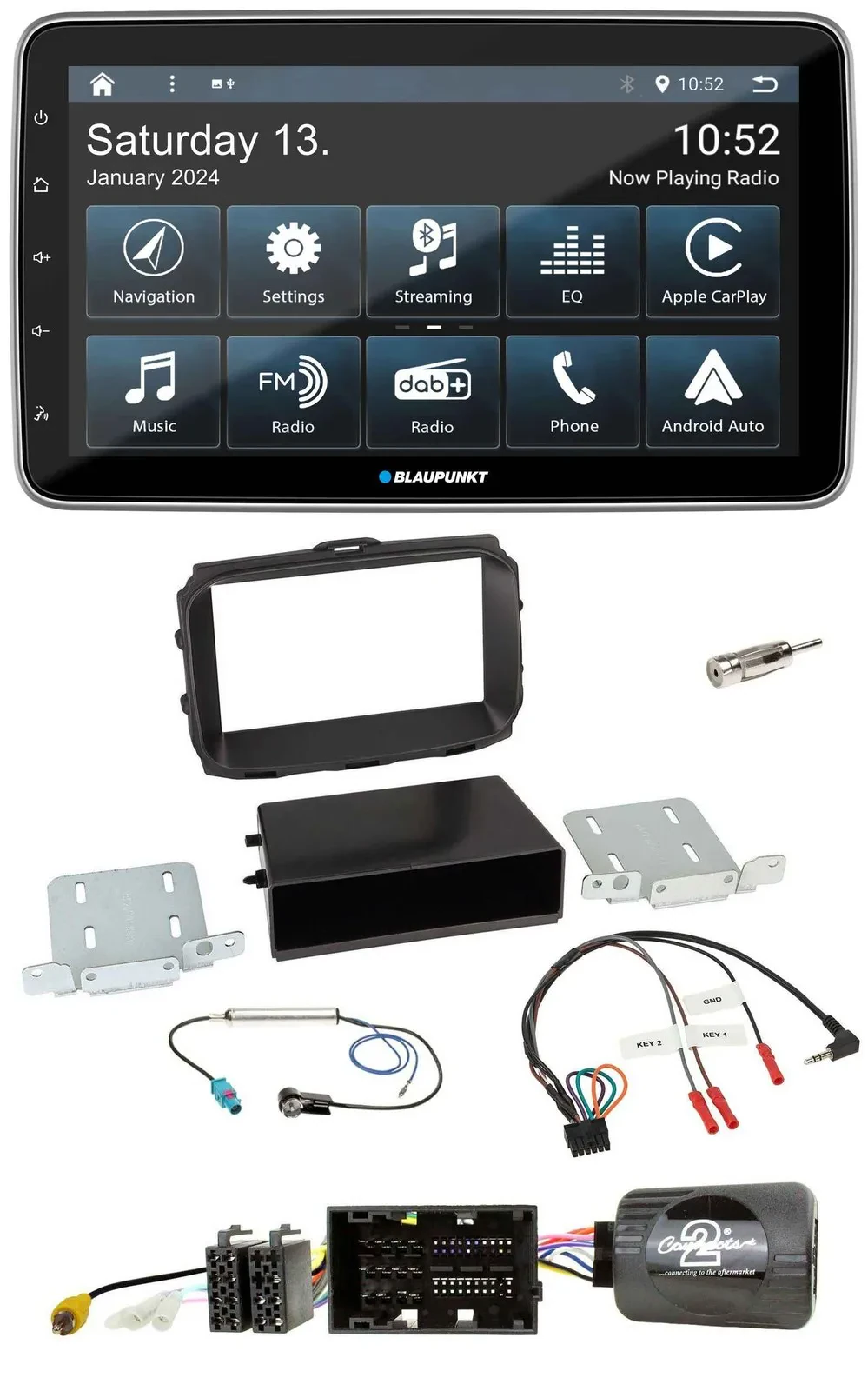 Автомагнитола Blaupunkt для Alfa Romeo Giulietta (940) Facelift, USB, DAB, SD, Bluetooth, поддержка кнопок на руле