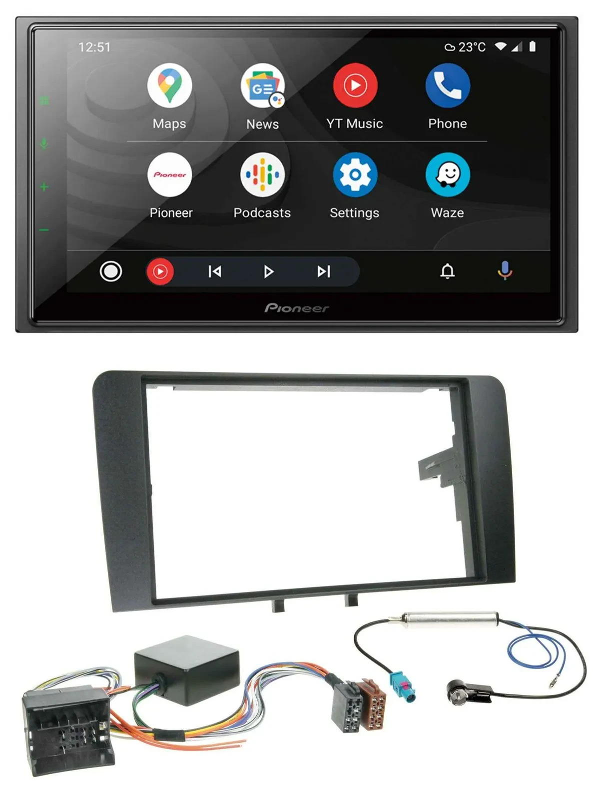 Pioneer USB 2DIN DAB MP3 Bluetooth Autoradio für Audi A3 06-12 8P Infinity Aktiv