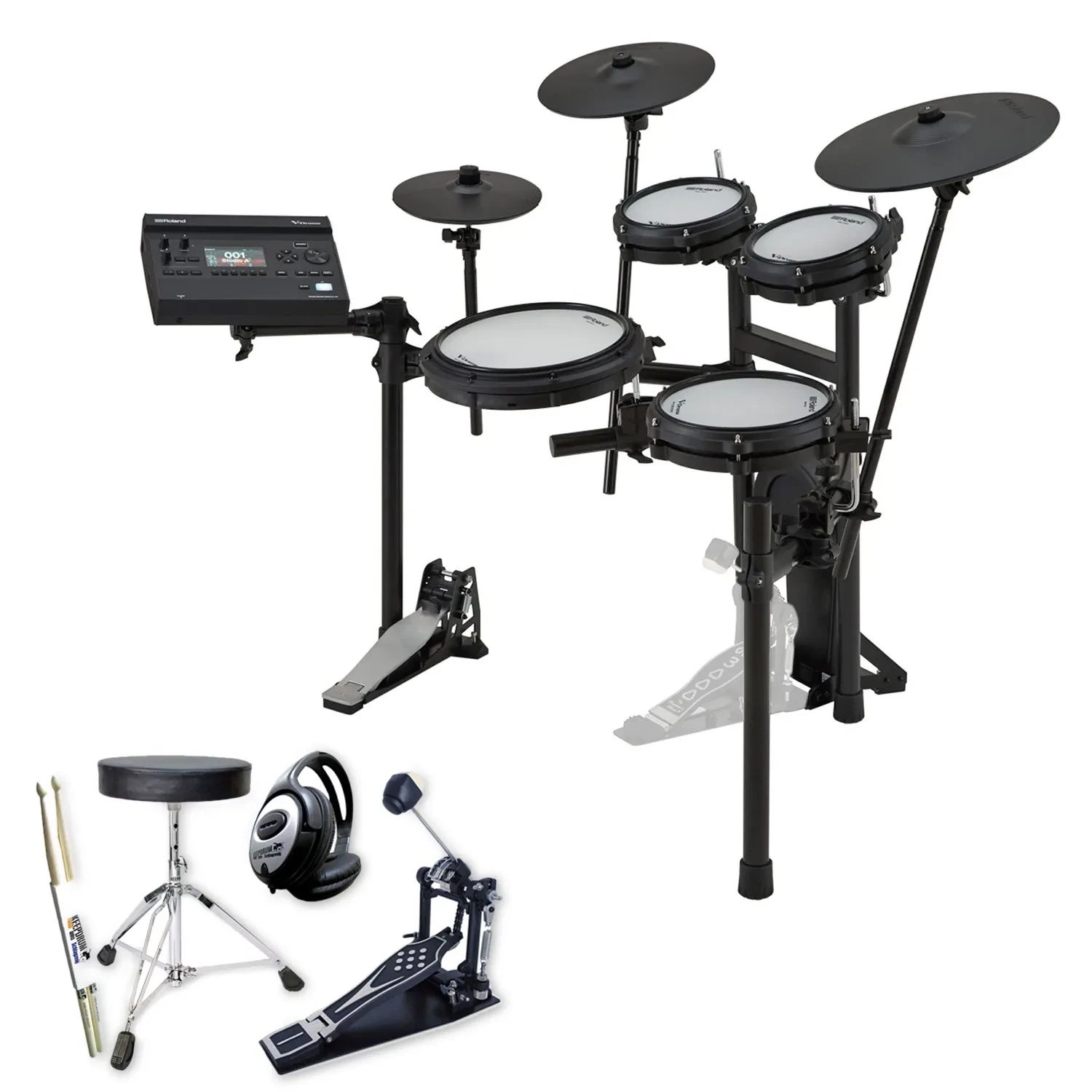 Roland TD313 E-Drum elektronisches Schlagzeug mit keepdrum Zubehör-Set