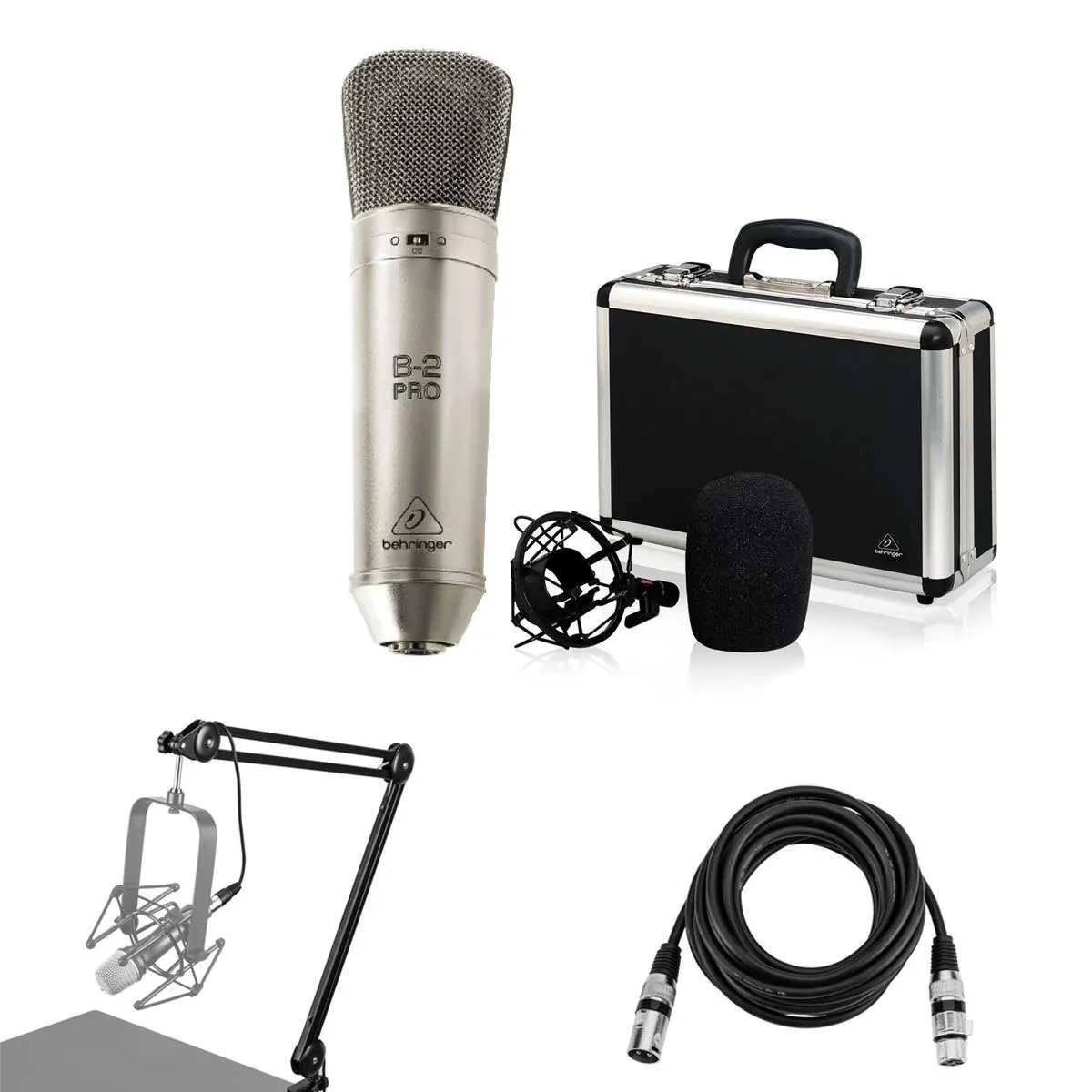 Behringer B-2 PRO Gold-Sputtered Large Dual-Diaphragm Studio Condenser Microphon