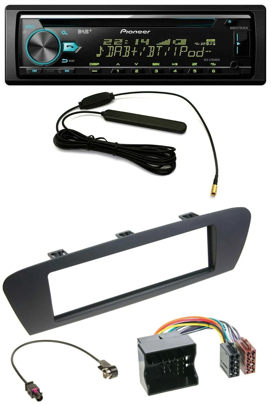 Автомагнитола Pioneer CD/MP3/AUX/DAB/USB для Renault Scenic (с 2012), коричневый