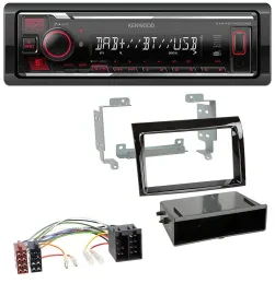 Kenwood MP3 Bluetooth USB DAB Autoradio für Fiat Ducato (06-10) - piano