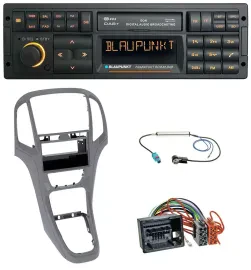 Blaupunkt USB DAB SD MP3 Bluetooth Autoradio für Opel Astra J ab 2009 Titan grau