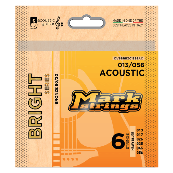 Струны для акустической гитары Markbass Bright Series Bronze 80/20 13-56