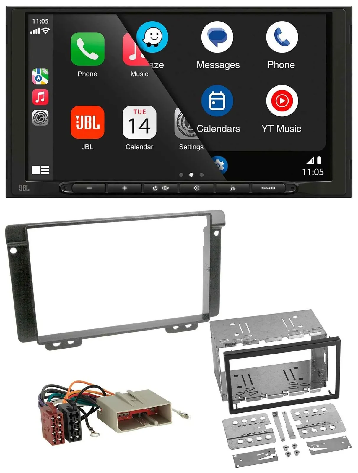 JBL USB 2DIN MP3 Bluetooth AUX Autoradio für Land Rover Freelander 2004-2006