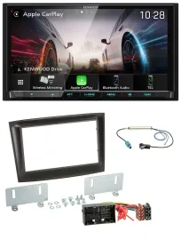 Kenwood MP3 2DIN USB DAB Bluetooth Autoradio für Fiat Doblo ab 2015 schwarz