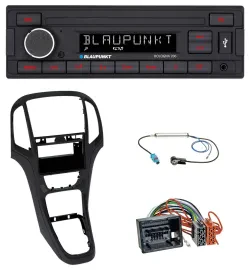 Blaupunkt MP3 AUX USB 1DIN Autoradio für Opel Astra J ab 2009 Perl schwarz