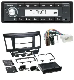 Continental USB MP3 AUX 1DIN Autoradio für Mitsubishi Evo Lancer (ab 2008)