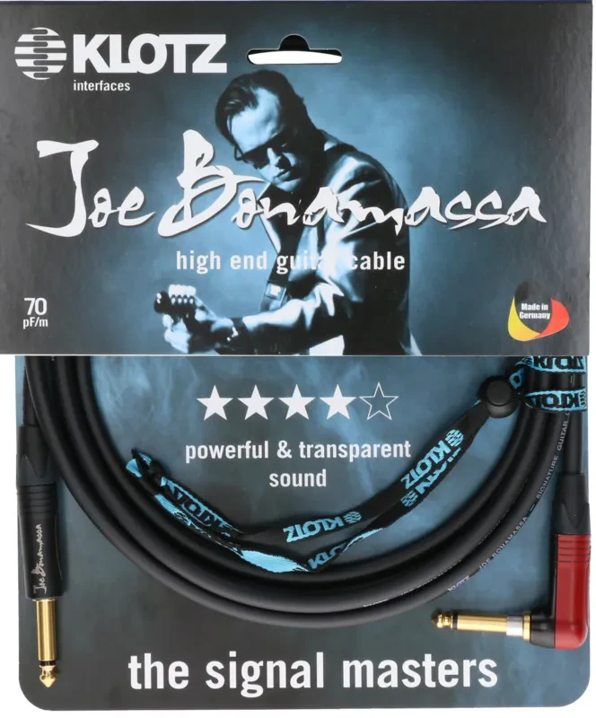 JBNRSP045 Joe Bonamassa Кабель инструментальный, прямой/угловой, Silent Plug, 4.5м, Klotz