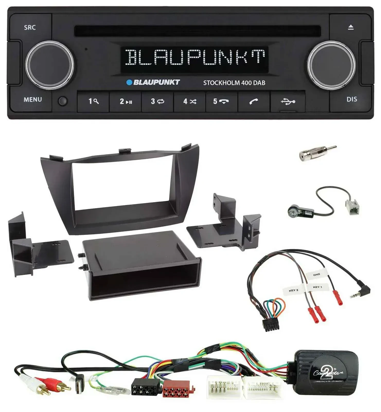 Blaupunkt Lenkrad Bluetooth DAB CD USB Autoradio für Hyundai Tucson 2010-2015