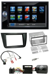 Blaupunkt 2DIN Bluetooth TMC USB Lenkrad SD Navigation für Seat Altea Toledo sch