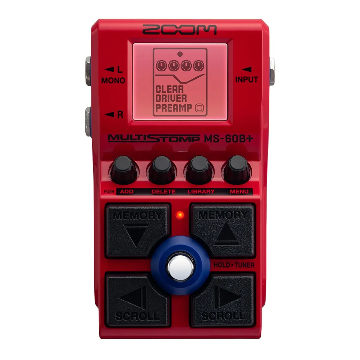 Zoom MS-60B+ Analog MultiStomp Bass Effects Pedal, Bundle with 4x Powerex PRO AA