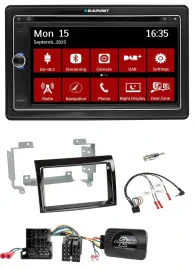 Blaupunkt Lenkrad DAB TMC 2DIN USB Bluetooth Navigation für Fiat Peugeot Citroen