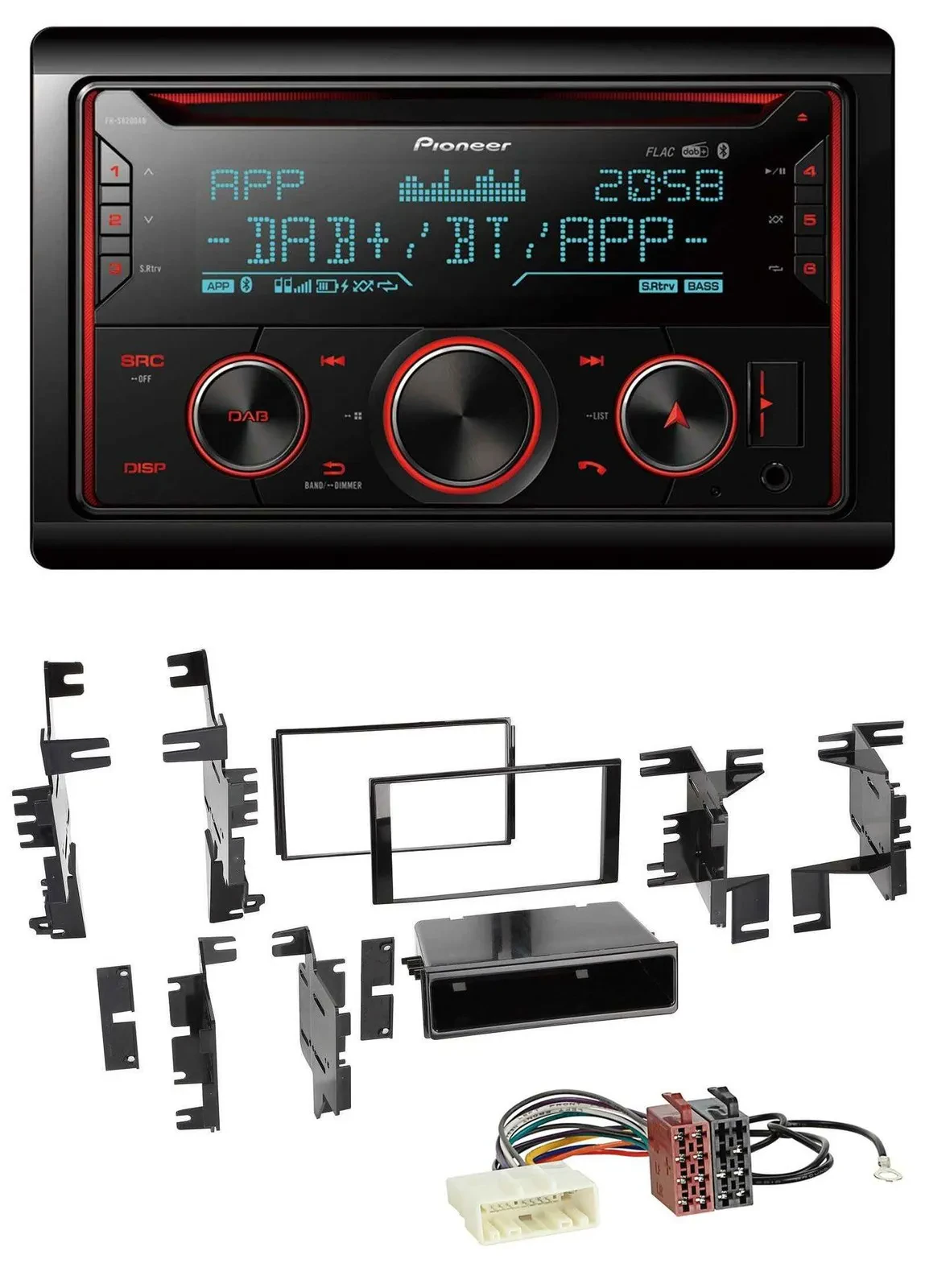 Автомагнитола Pioneer 2-DIN DAB, Bluetooth, USB, CD для Nissan Juke/Navara (с 2012)