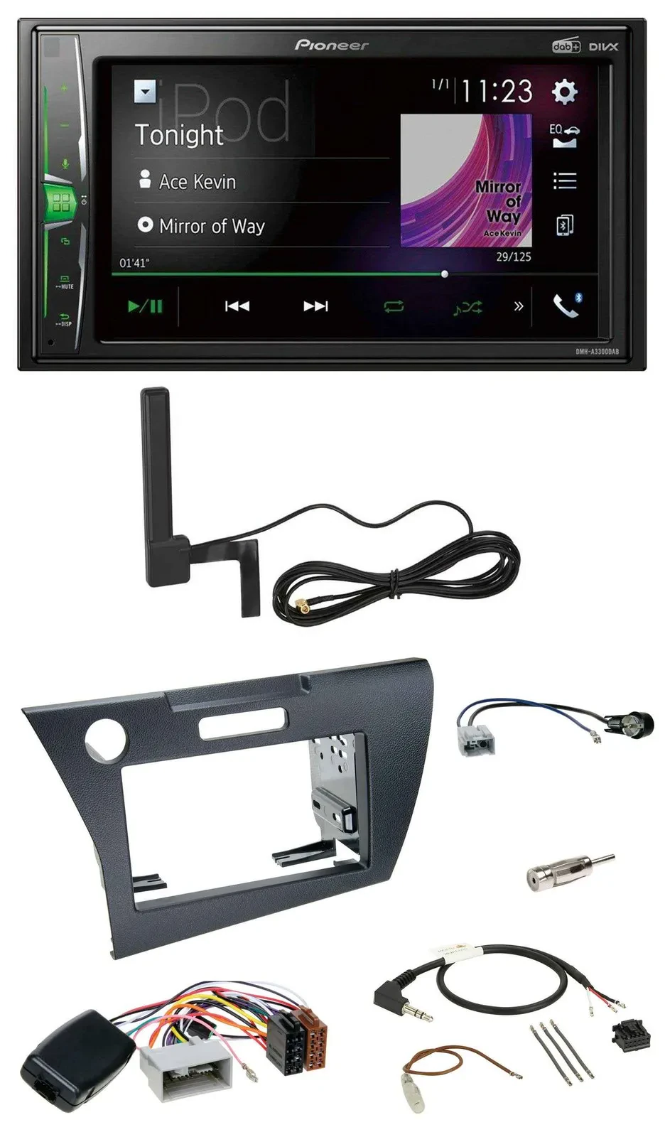 Pioneer MP3 DAB Lenkrad 2DIN Bluetooth Autoradio für Honda CR-Z 2010-2013