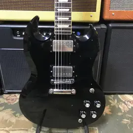 Электрогитара Burny SRSG55 SG Style HH Black Japan 1970s