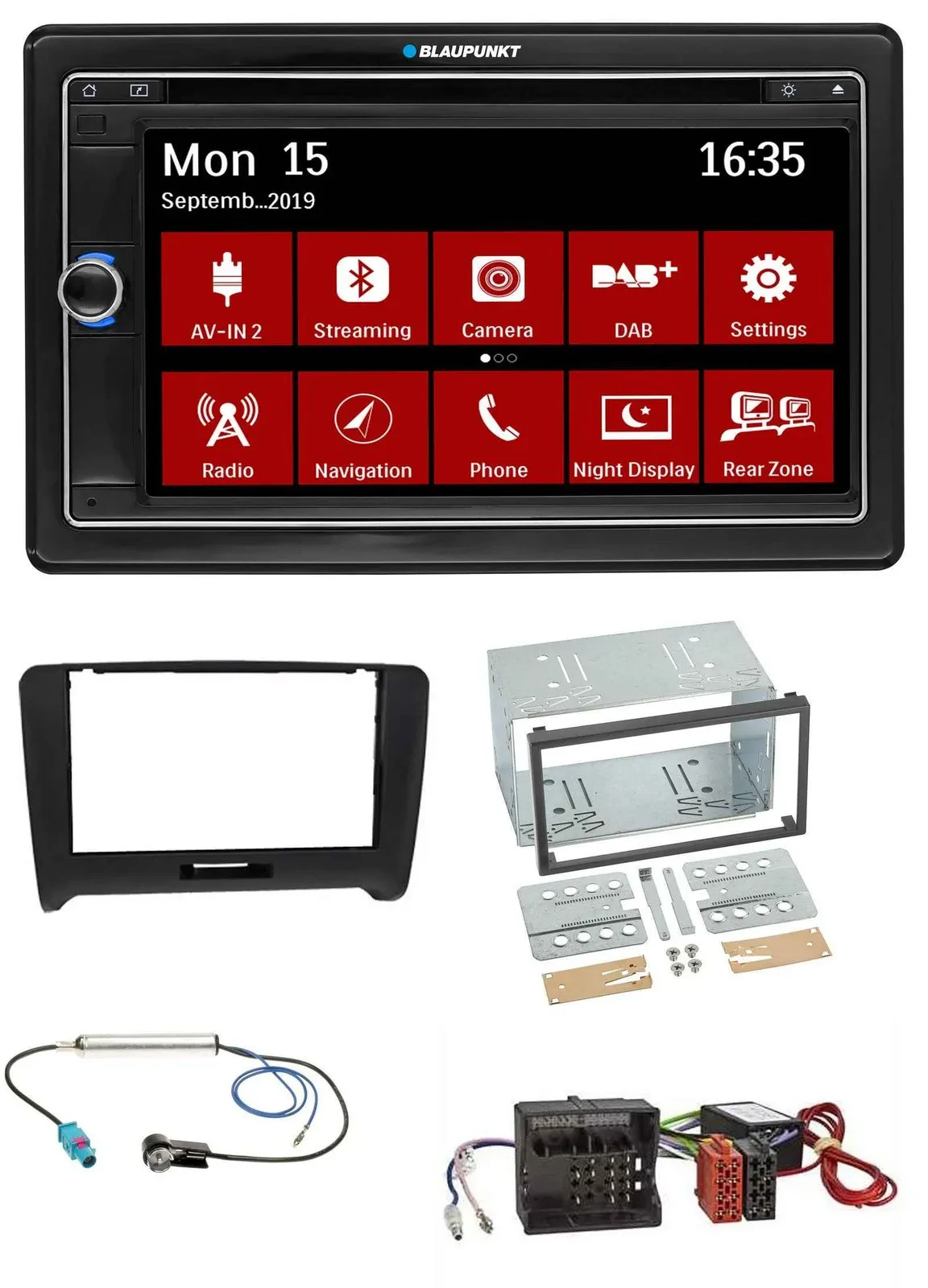 Blaupunkt Bluetooth DAB 2DIN USB DVD MP3 Autoradio für Audi TT 06-14 Aktivsystem