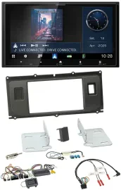 Kenwood Bluetooth 2DIN USB DAB Lenkrad Autoradio für Land Rover Evoque Blindstop