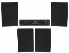 Настенная акустика JBL Rock Slim 70B Black с усилителем (4 штуки)