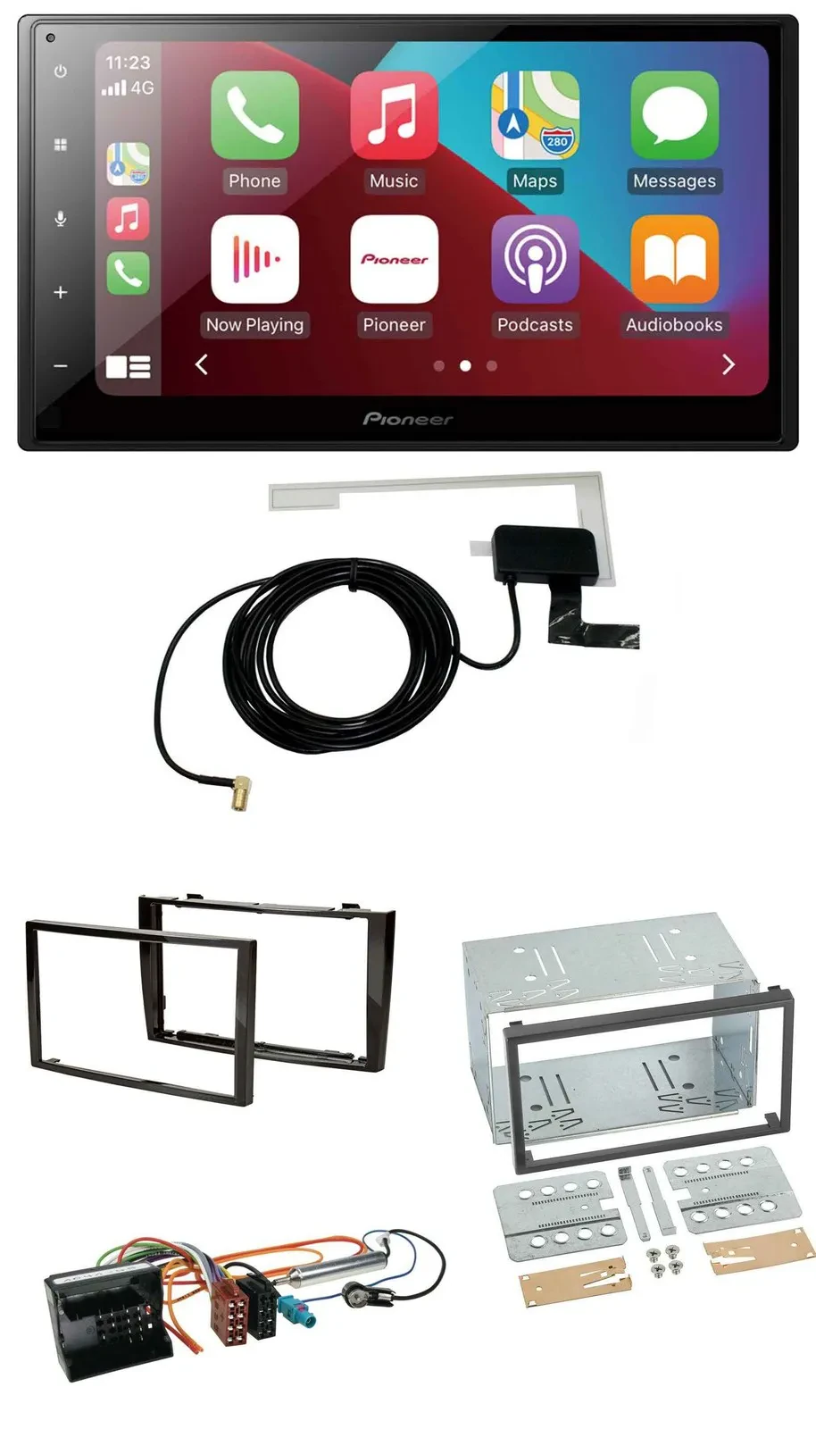 Pioneer USB Bluetooth DAB MP3 2DIN Autoradio für Peugeot 308 2007-09 schwarz