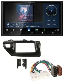 Kenwood Bluetooth 2DIN USB DAB MP3 Autoradio für Toyota Hilux (2015-2020)