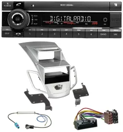 Kienzle Bluetooth MP3 USB DAB Autoradio für Ford Fiesta Display 10-17 silber