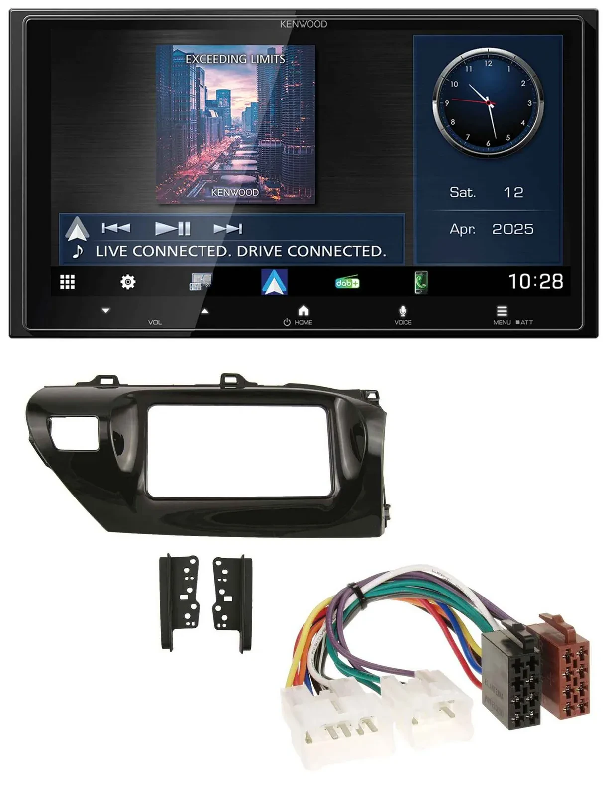 Kenwood Bluetooth 2DIN USB DAB MP3 Autoradio für Toyota Hilux (2015-2020)