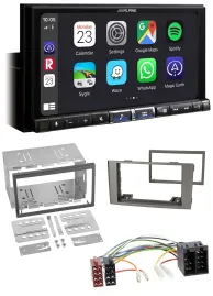 Alpine 2DIN DAB USB MP3 Bluetooth Autoradio für Iveco Daily 2006-2014 silber